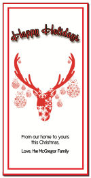 Christmas Happy Holidays Reindeer Antlers Cards  4